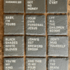 Group of Lyric Slate Coasters Group of Lyric Slate Coasters