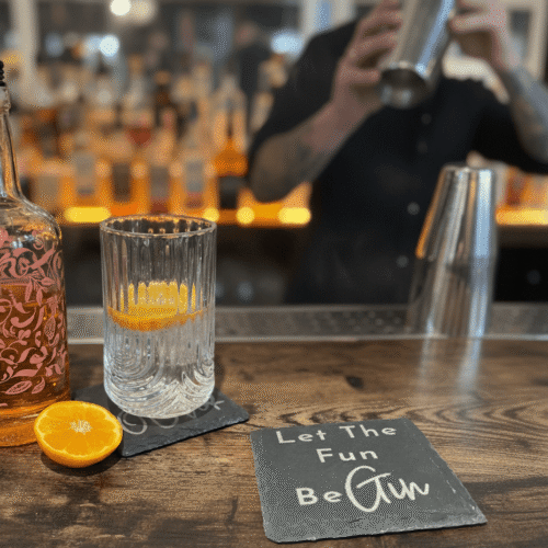 Let The Fun Be Gin Slate Coaster