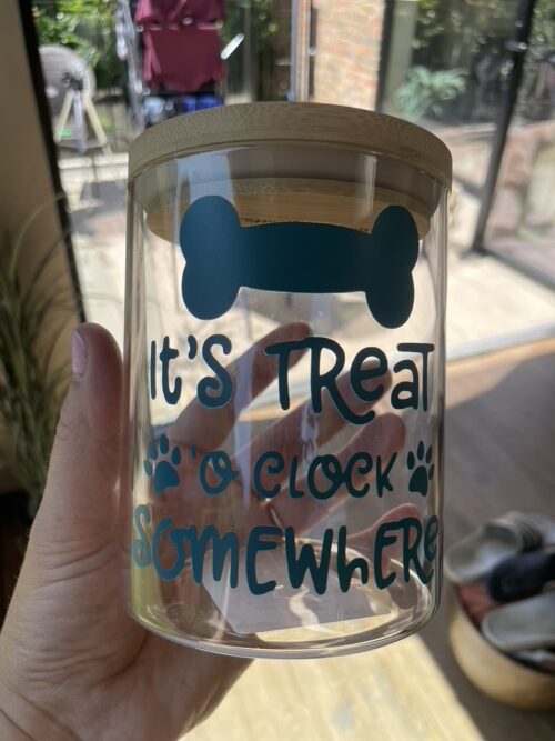 Its Treat O'clock Somewhere Treat Jar Its Treat O'clock Somewhere Treat Jar