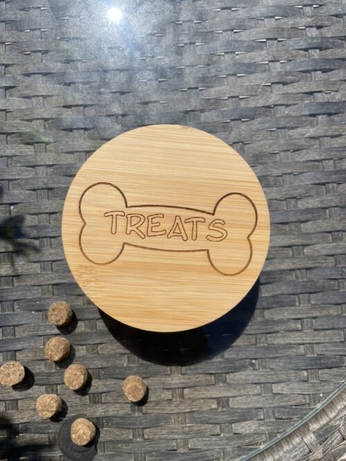 Treat jar lid TREATS Treat jar lid TREATS