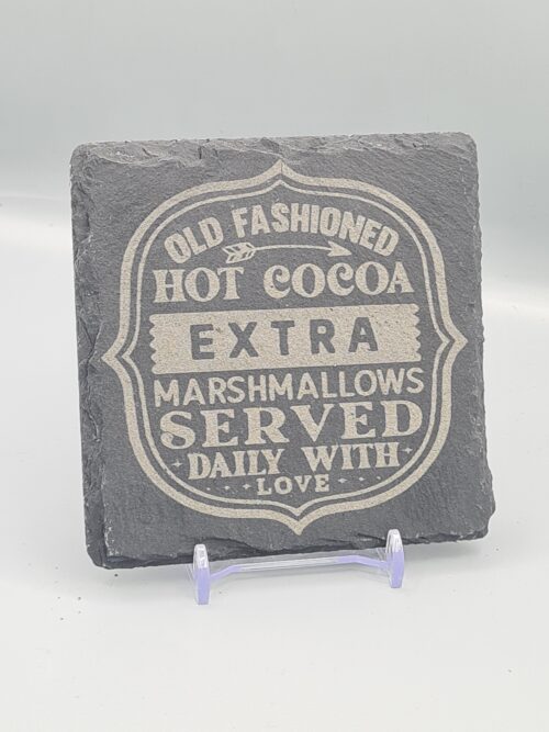 Old Fashioned Hot Cocoa Old Fashioned Hot Cocoa Slate Coaster – Rustic Christmas Slate Gift