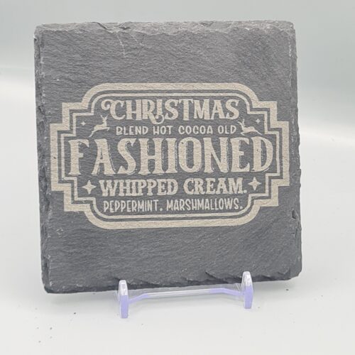 Christmas Blend Hot Cocoa Slate Coaster – Festive Slate Christmas Gift