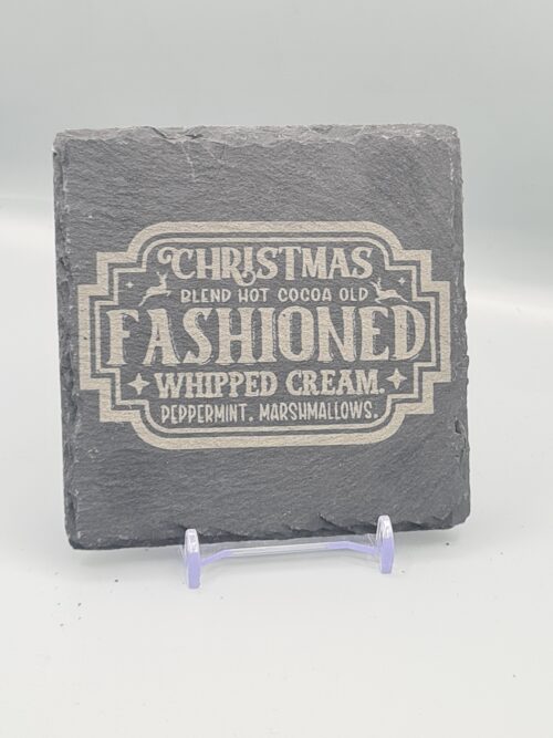 Christmas Blend Hot Cocoa Slate Coaster – Festive Slate Christmas Gift