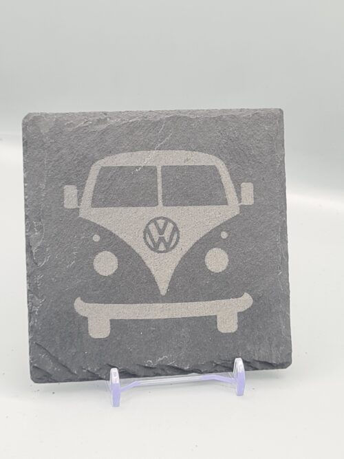 1000060923 Beach Therapy VW Camper Slate Coaster – Coastal Campervan Gift