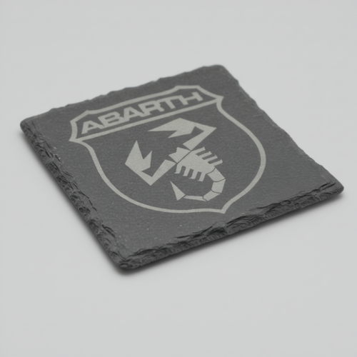 Abarth Slate Coaster – Engraved Natural Slate Car Gift