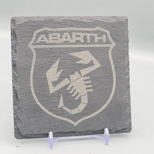 Abarth Slate Coaster – Engraved Natural Slate Car Gift