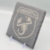 Abarth Slate Coaster – Engraved Natural Slate Car Gift