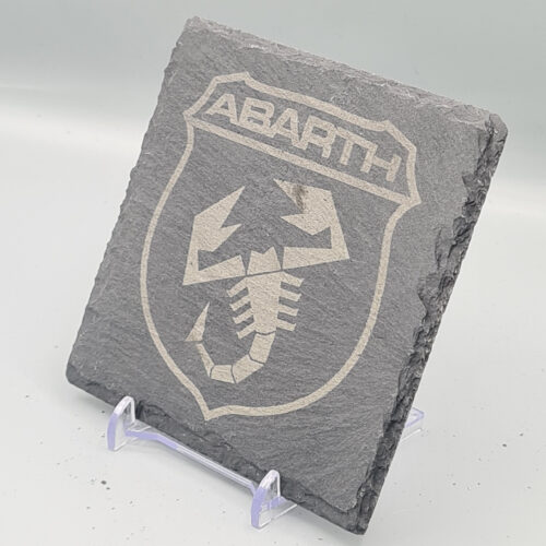 Abarth Slate Coaster – Engraved Natural Slate Car Gift