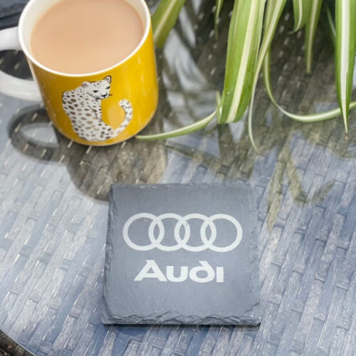 Audi Slate Coaster – Engraved Natural Slate Car Gift