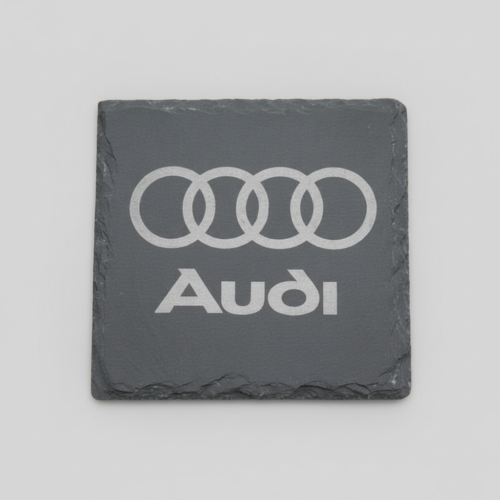 Audi_slate_Coaster_3 Audi Slate Coaster – Engraved Natural Slate Car Gift