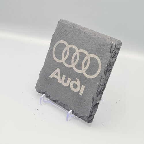 Audi_slate_Coaster_5 Audi Slate Coaster – Engraved Natural Slate Car Gift