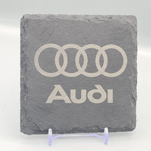Audi_slate_Coaster_6 Audi Slate Coaster – Engraved Natural Slate Car Gift
