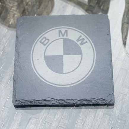 BMW_Slate_Coaster_2 BMW Slate Coaster – Engraved Natural Slate Car Gift