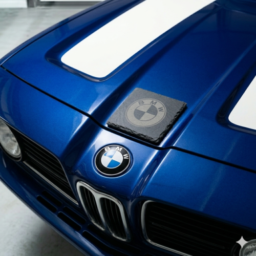 BMW_Slate_Coaster_4 BMW Slate Coaster – Engraved Natural Slate Car Gift