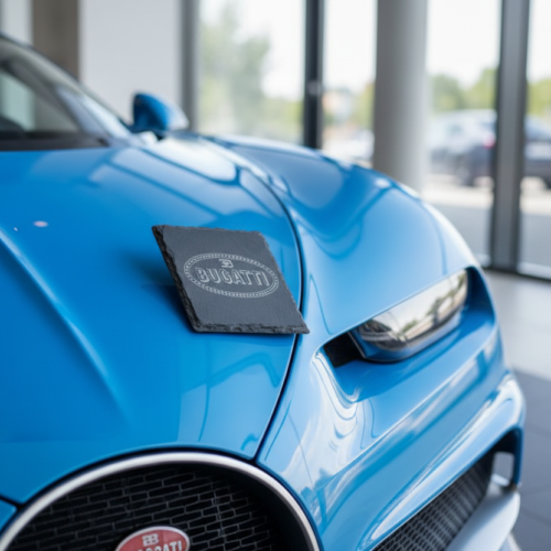 Bugatti Slate Coaster – Engraved Natural Slate Car Gift