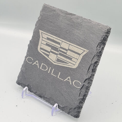 Cadillac_Slate_Coaster_6 Cadillac Slate Coaster – Engraved Natural Slate Car Gift