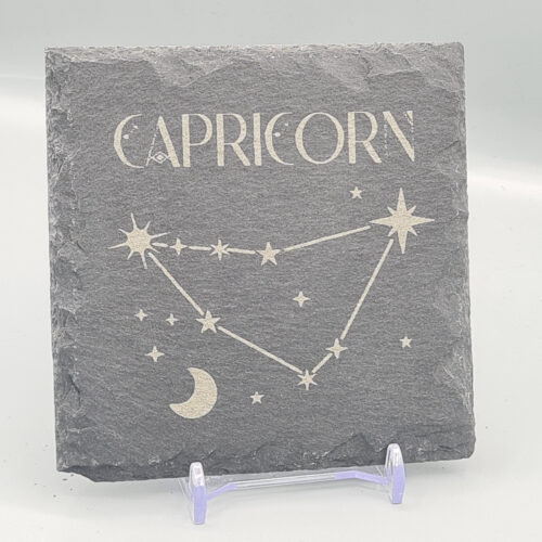 Capricorn_slate_coaster (1) Capricorn Slate Coaster – Zodiac Star Sign Engraved Natural Slate Gift