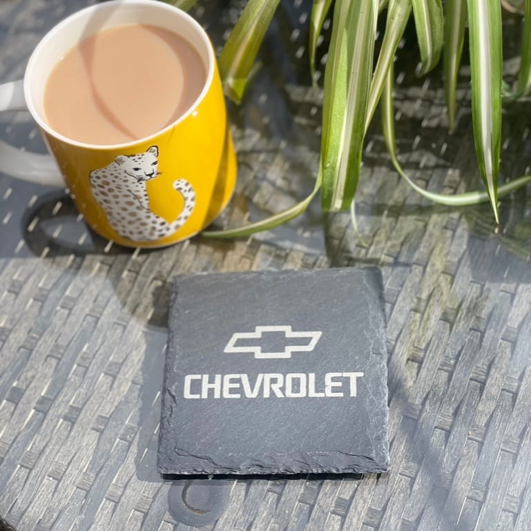 Chevrolet Slate Coaster – Engraved Natural Slate Car Gift