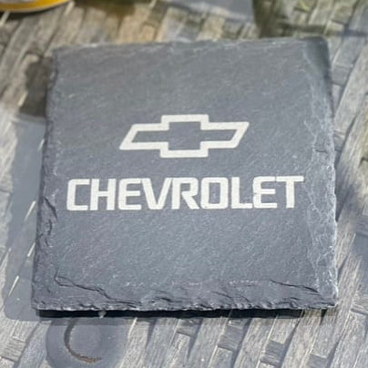 Chevrolet Slate Coaster – Engraved Natural Slate Car Gift