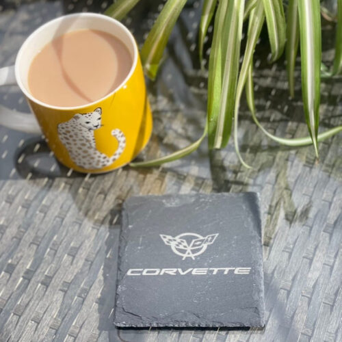 Corvette Slate Coaster – Engraved Natural Slate Car Gift