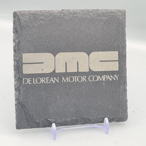 DeLorean DMC Slate Coaster – Engraved Natural Slate Car Gift