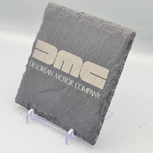 DeLorean DMC Slate Coaster – Engraved Natural Slate Car Gift
