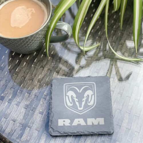 Dodge RAM Slate Coaster – Engraved Natural Slate Truck Gift