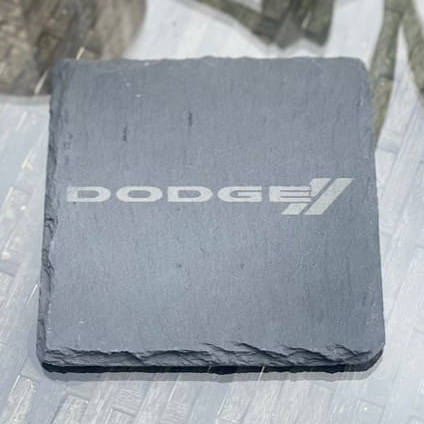 Dodge Slate Coaster – Engraved Natural Slate Car Gift