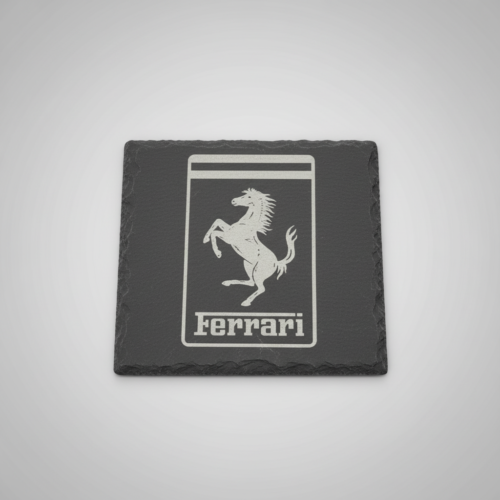 Ferrari Slate Coaster – Engraved Natural Slate Car Gift