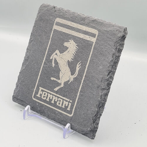 Ferrari Slate Coaster – Engraved Natural Slate Car Gift