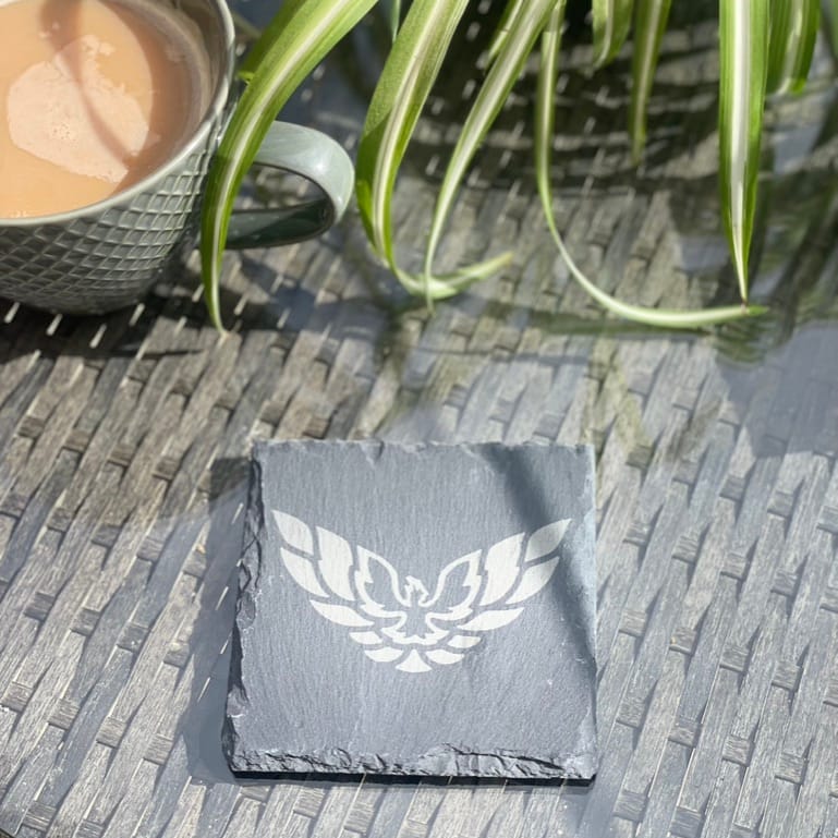 Firebird TransAm Slate Coaster – Engraved Natural Slate Car Gift
