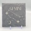 Gemini_slate_coaster Gemini Slate Coaster – Zodiac Star Sign Engraved Natural Slate Gift