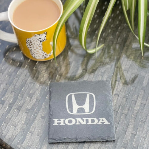Honda_Slate_Coaster_1 Honda Slate Coaster – Engraved Natural Slate Car Gift