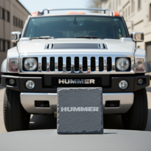 Hummer Slate Coaster – Engraved Natural Slate Car Gift