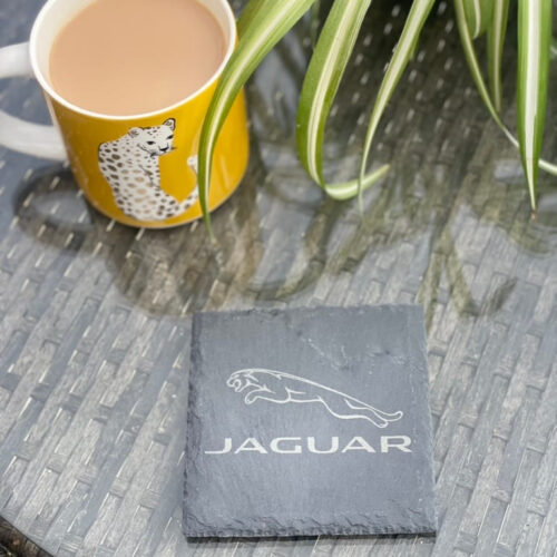 Jaguar_Slate_Coaster_1 Jaguar Slate Coaster – Engraved Natural Slate Car Gift