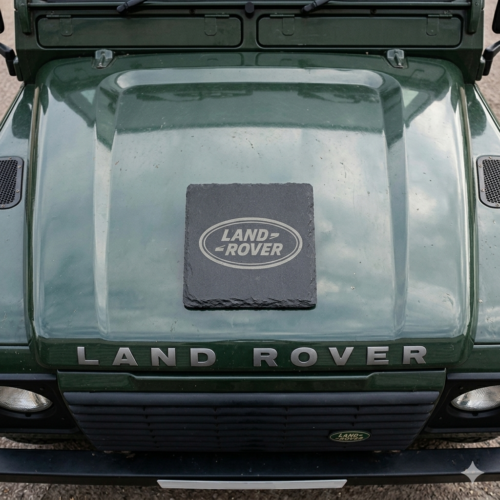 Land_Rover_Slate_Coaster_4 Land Rover Slate Coaster – Engraved Natural Slate Car Gift