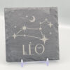 Leo Slate Coaster – Zodiac Star Sign Engraved Natural Slate Gift