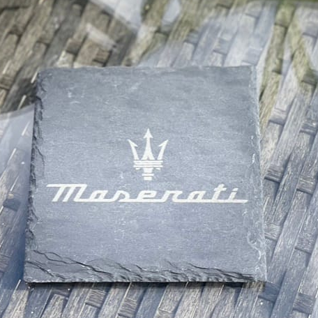 Maserati_slate_Coaster_2 Maserati Slate Coaster – Engraved Natural Slate Car Gift