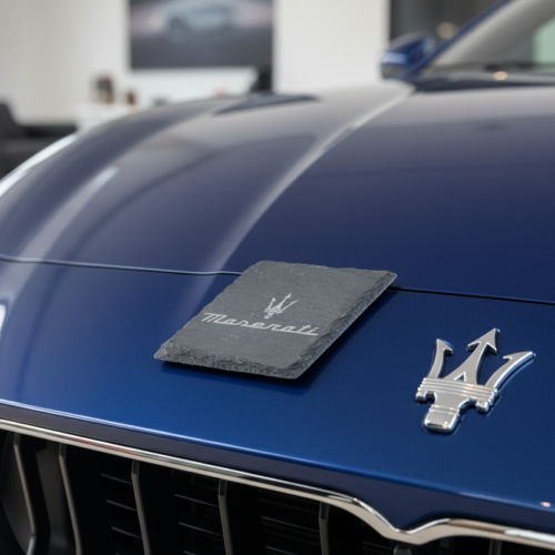 Maserati_slate_Coaster_4 Maserati Slate Coaster – Engraved Natural Slate Car Gift