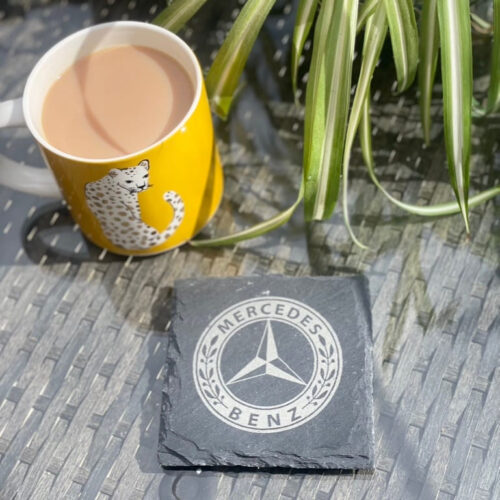 Mercedes_Benz_slate_Coaster_1 Mercedes Benz Slate Coaster – Engraved Natural Slate Car Gift