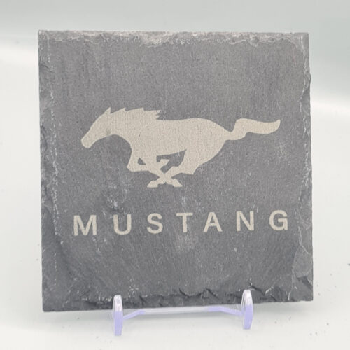 Mustang_slate_coaster_4 Mustang Slate Coaster – Engraved Natural Slate Car Gift
