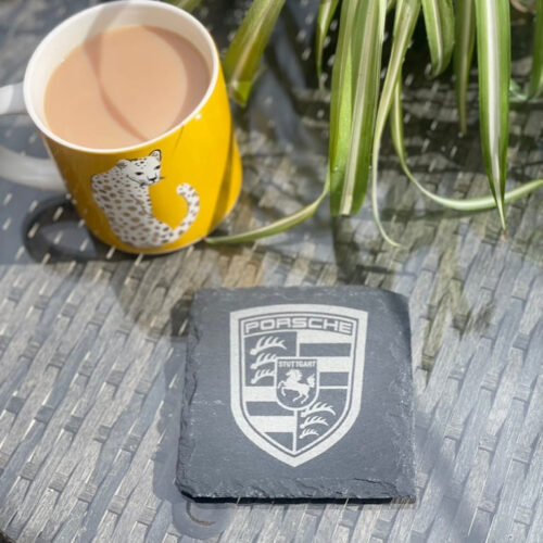 Porsche_slate_Coaster_1 Porsche Slate Coaster – Engraved Natural Slate Car Gift