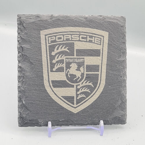 Porsche Slate Coaster – Engraved Natural Slate Car Gift