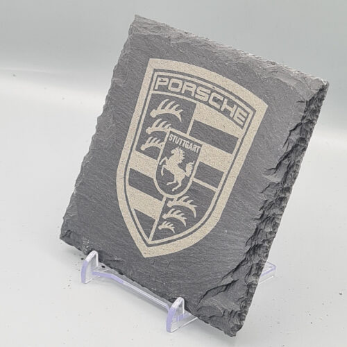 Porsche Slate Coaster – Engraved Natural Slate Car Gift