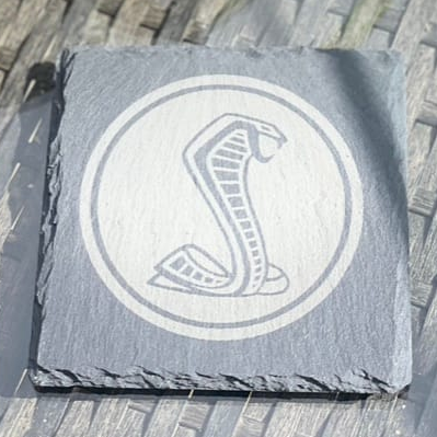 Shelby Cobra Slate Coaster – Engraved Natural Slate Car Gift