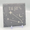 Taurus Slate Coaster – Zodiac Star Sign Engraved Natural Slate Gift