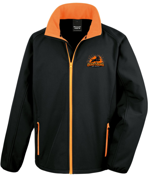 r231m_black_orange_ft2 Unisex Long Sleeve Softshell Jacket