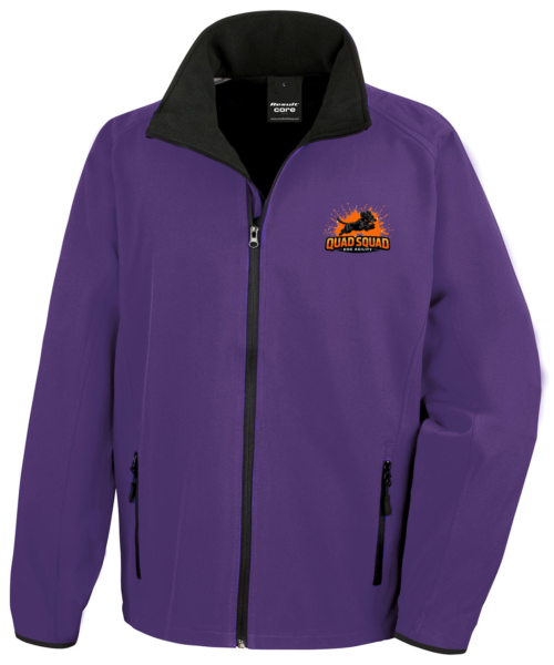 r231m_purple_black_ft2 Unisex Long Sleeve Softshell Jacket