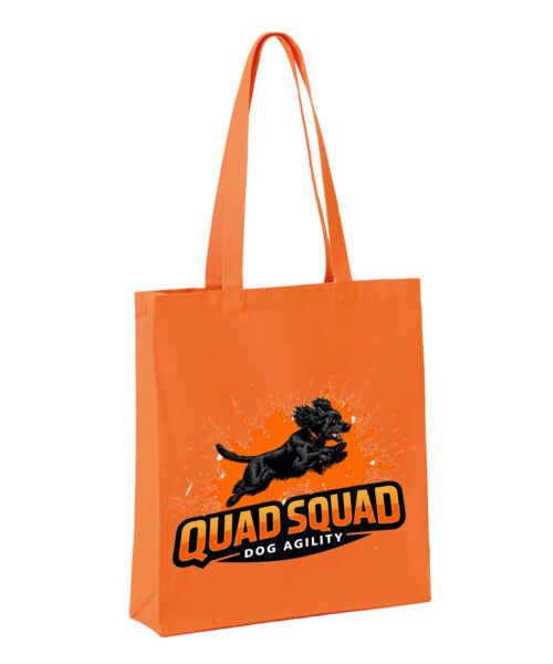rl670_orange_ft Large Organic Cotton Tote Bag (with gusset)