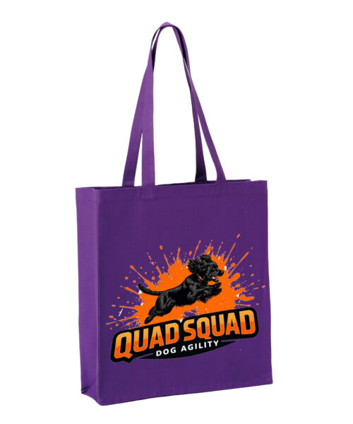 rl670_purple_ft Large Organic Cotton Tote Bag (with gusset)